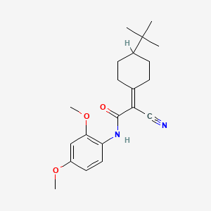 2-(4-tert-butylcyclohexylidene)-2-cyano-N-(2,4-dimethoxyphenyl)acetamide