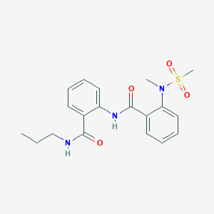 molecular formula C19H23N3O4S B427073 2-[methyl(methylsulfonyl)amino]-N-{2-[(propylamino)carbonyl]phenyl}benzamide 