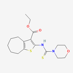 ethyl 2-[(4-morpholinylcarbonothioyl)amino]-5,6,7,8-tetrahydro-4H-cyclohepta[b]thiophene-3-carboxylate