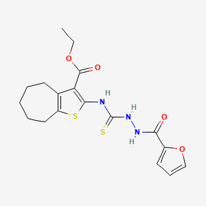 ethyl 2-({[2-(2-furoyl)hydrazino]carbonothioyl}amino)-5,6,7,8-tetrahydro-4H-cyclohepta[b]thiophene-3-carboxylate