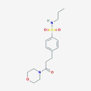molecular formula C16H24N2O4S B427081 4-(3-Morpholin-4-yl-3-oxo-propyl)-N-propyl-benzenesulfonamide 