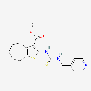 ethyl 2-({[(4-pyridinylmethyl)amino]carbonothioyl}amino)-5,6,7,8-tetrahydro-4H-cyclohepta[b]thiophene-3-carboxylate