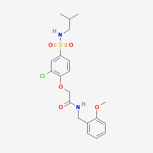 2-{2-chloro-4-[(isobutylamino)sulfonyl]phenoxy}-N-(2-methoxybenzyl)acetamide
