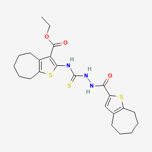 ethyl 2-({[2-(5,6,7,8-tetrahydro-4H-cyclohepta[b]thien-2-ylcarbonyl)hydrazino]carbonothioyl}amino)-5,6,7,8-tetrahydro-4H-cyclohepta[b]thiophene-3-carboxylate