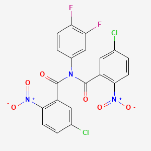 5-chloro-N-(5-chloro-2-nitrobenzoyl)-N-(3,4-difluorophenyl)-2-nitrobenzamide