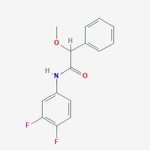molecular formula C15H13F2NO2 B427089 N-(3,4-difluorophenyl)-2-methoxy-2-phenylacetamide 