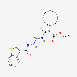 ethyl 2-({[2-(1-benzothien-3-ylcarbonyl)hydrazino]carbonothioyl}amino)-4,5,6,7,8,9-hexahydrocycloocta[b]thiophene-3-carboxylate