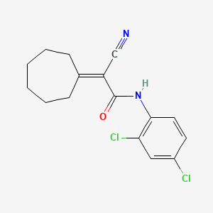 2-cyano-2-cycloheptylidene-N-(2,4-dichlorophenyl)acetamide