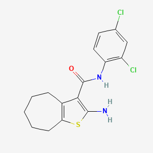 molecular formula C16H16Cl2N2OS B4270913 2-amino-N-(2,4-dichlorophenyl)-5,6,7,8-tetrahydro-4H-cyclohepta[b]thiophene-3-carboxamide 