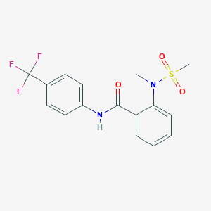 molecular formula C16H15F3N2O3S B427092 2-[methyl(methylsulfonyl)amino]-N-[4-(trifluoromethyl)phenyl]benzamide 