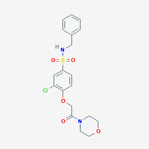 molecular formula C19H21ClN2O5S B427093 N-benzyl-3-chloro-4-[2-(4-morpholinyl)-2-oxoethoxy]benzenesulfonamide 