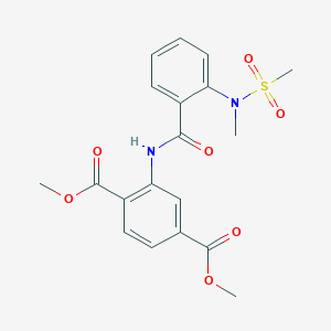 molecular formula C19H20N2O7S B427094 Dimethyl 2-({2-[methyl(methylsulfonyl)amino]benzoyl}amino)terephthalate 