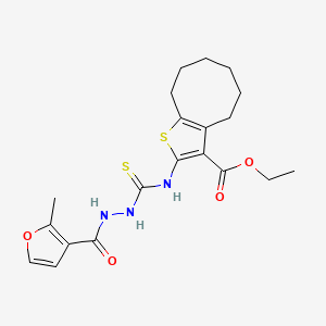 ethyl 2-({[2-(2-methyl-3-furoyl)hydrazino]carbonothioyl}amino)-4,5,6,7,8,9-hexahydrocycloocta[b]thiophene-3-carboxylate