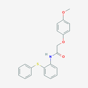 molecular formula C21H19NO3S B427100 2-(4-methoxyphenoxy)-N-[2-(phenylsulfanyl)phenyl]acetamide 