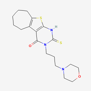 2-mercapto-3-[3-(4-morpholinyl)propyl]-3,5,6,7,8,9-hexahydro-4H-cyclohepta[4,5]thieno[2,3-d]pyrimidin-4-one