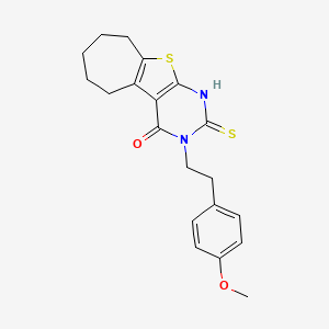 2-mercapto-3-[2-(4-methoxyphenyl)ethyl]-3,5,6,7,8,9-hexahydro-4H-cyclohepta[4,5]thieno[2,3-d]pyrimidin-4-one