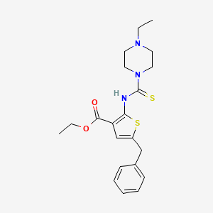 ethyl 5-benzyl-2-{[(4-ethyl-1-piperazinyl)carbonothioyl]amino}-3-thiophenecarboxylate