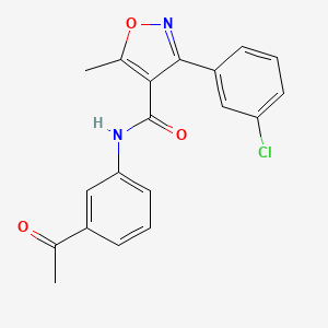 N-(3-acetylphenyl)-3-(3-chlorophenyl)-5-methyl-1,2-oxazole-4-carboxamide