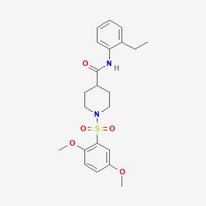 molecular formula C22H28N2O5S B427112 1-[(2,5-dimethoxyphenyl)sulfonyl]-N-(2-ethylphenyl)-4-piperidinecarboxamide 