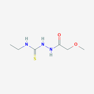 molecular formula C6H13N3O2S B4271122 N-ethyl-2-(methoxyacetyl)hydrazinecarbothioamide 