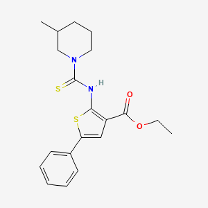 ethyl 2-{[(3-methyl-1-piperidinyl)carbonothioyl]amino}-5-phenyl-3-thiophenecarboxylate