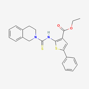 ethyl 2-[(3,4-dihydro-2(1H)-isoquinolinylcarbonothioyl)amino]-5-phenyl-3-thiophenecarboxylate