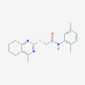 molecular formula C19H23N3OS B427115 N-(2,5-dimethylphenyl)-2-[(4-methyl-5,6,7,8-tetrahydroquinazolin-2-yl)sulfanyl]acetamide 
