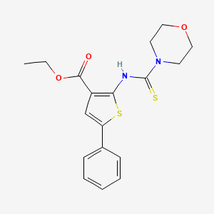 ethyl 2-[(4-morpholinylcarbonothioyl)amino]-5-phenyl-3-thiophenecarboxylate