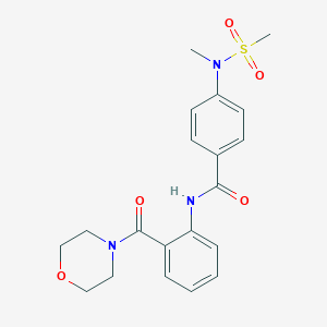 molecular formula C20H23N3O5S B427116 4-[methyl(methylsulfonyl)amino]-N-[2-(4-morpholinylcarbonyl)phenyl]benzamide 