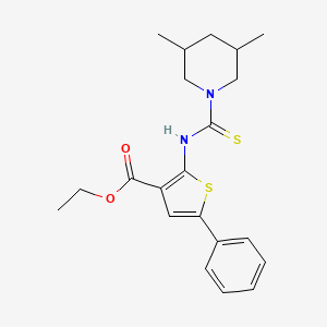 Ethyl 2-{[(3,5-dimethylpiperidin-1-yl)carbonothioyl]amino}-5-phenylthiophene-3-carboxylate