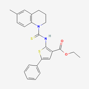 ethyl 2-{[(6-methyl-3,4-dihydro-1(2H)-quinolinyl)carbonothioyl]amino}-5-phenyl-3-thiophenecarboxylate