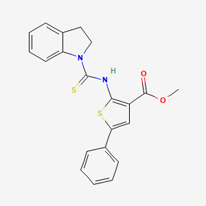 methyl 2-[(2,3-dihydro-1H-indol-1-ylcarbonothioyl)amino]-5-phenyl-3-thiophenecarboxylate