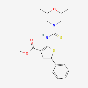 Methyl 2-{[(2,6-dimethylmorpholin-4-yl)carbonothioyl]amino}-5-phenylthiophene-3-carboxylate