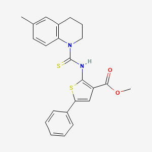 methyl 2-{[(6-methyl-3,4-dihydro-1(2H)-quinolinyl)carbonothioyl]amino}-5-phenyl-3-thiophenecarboxylate