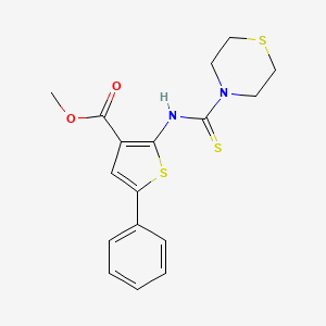 methyl 5-phenyl-2-[(4-thiomorpholinylcarbonothioyl)amino]-3-thiophenecarboxylate