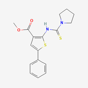 methyl 5-phenyl-2-[(1-pyrrolidinylcarbonothioyl)amino]-3-thiophenecarboxylate