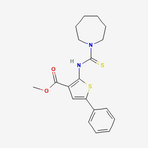 methyl 2-[(1-azepanylcarbonothioyl)amino]-5-phenyl-3-thiophenecarboxylate