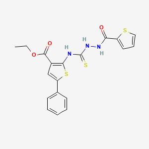 ethyl 5-phenyl-2-({[2-(2-thienylcarbonyl)hydrazino]carbonothioyl}amino)-3-thiophenecarboxylate