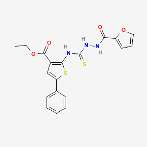 ethyl 2-({[2-(2-furoyl)hydrazino]carbonothioyl}amino)-5-phenyl-3-thiophenecarboxylate