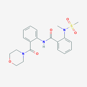 molecular formula C20H23N3O5S B427128 2-[methyl(methylsulfonyl)amino]-N-[2-(4-morpholinylcarbonyl)phenyl]benzamide 