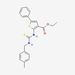 ethyl 2-({[(4-methylbenzyl)amino]carbonothioyl}amino)-5-phenyl-3-thiophenecarboxylate