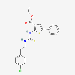 ethyl 2-[({[2-(4-chlorophenyl)ethyl]amino}carbonothioyl)amino]-5-phenyl-3-thiophenecarboxylate