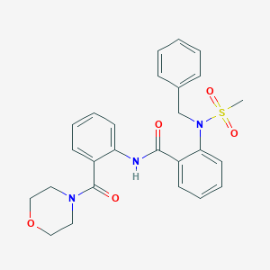 molecular formula C26H27N3O5S B427131 2-[benzyl(methylsulfonyl)amino]-N-[2-(4-morpholinylcarbonyl)phenyl]benzamide 