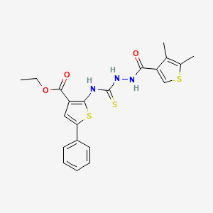 ethyl 2-[({2-[(4,5-dimethyl-3-thienyl)carbonyl]hydrazino}carbonothioyl)amino]-5-phenyl-3-thiophenecarboxylate