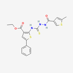 ethyl 2-[({2-[(5-methyl-3-thienyl)carbonyl]hydrazino}carbonothioyl)amino]-5-phenyl-3-thiophenecarboxylate