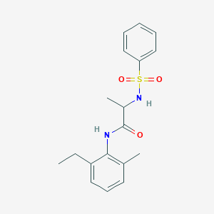N-(2-ethyl-6-methylphenyl)-2-[(phenylsulfonyl)amino]propanamide