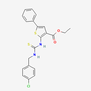 ethyl 2-({[(4-chlorobenzyl)amino]carbonothioyl}amino)-5-phenyl-3-thiophenecarboxylate