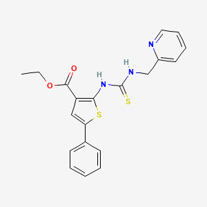 ethyl 5-phenyl-2-({[(2-pyridinylmethyl)amino]carbonothioyl}amino)-3-thiophenecarboxylate