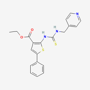 ethyl 5-phenyl-2-({[(4-pyridinylmethyl)amino]carbonothioyl}amino)-3-thiophenecarboxylate