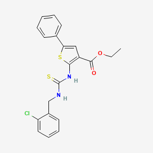 ethyl 2-({[(2-chlorobenzyl)amino]carbonothioyl}amino)-5-phenyl-3-thiophenecarboxylate